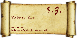 Volent Zia névjegykártya